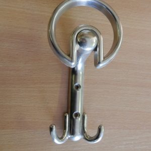 Nagy króm kétágú fogas M315/k